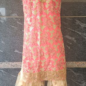 Beautiful Pink & Cream Sharara