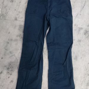 Aqua Blue Straight Trouser Pant