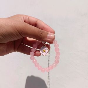 Combo Of Pink Bracelet And Necklace