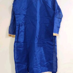 Blue Embroidery Work Kurta