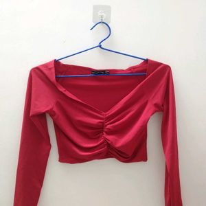 Beautiful Red Partywear And Casual Top