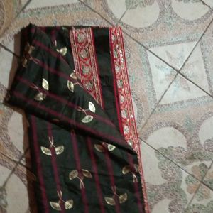 Dark Green Saree Heavy Border