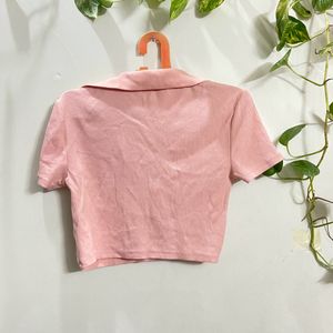 Pink Crop Tee (zara)