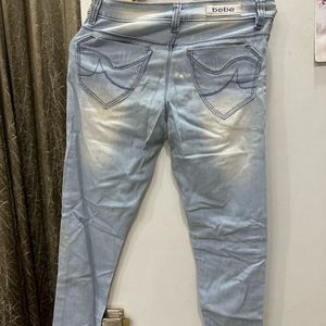 Blue Faded Denim Jeans