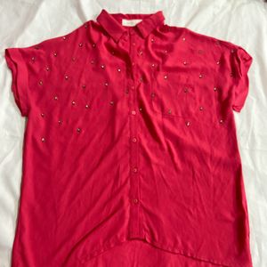 Rhinestone Pink Shirt