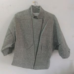 Grey Woolen Jacket For Women