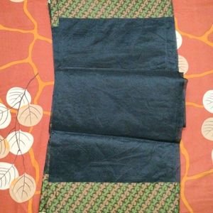 Black Women Kota Saree With Beautiful Printed Border. Peako False Already Done.