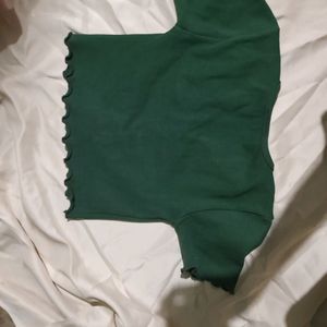 Green Crop Top