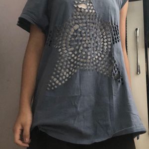 Y2K Pinterest Inspired Sheer Stargirl Top