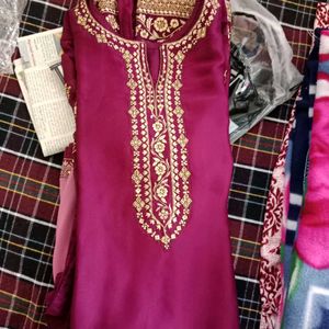 Heavy working kurti with dupatta