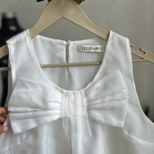 Linen Bow Blouse