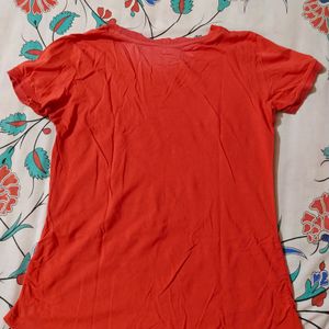 Printed Red T-shirt.