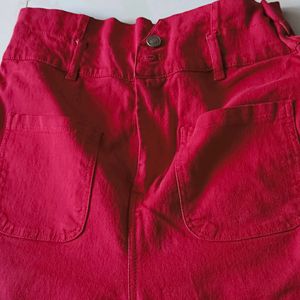 mom fit jeans, maroon colour, good condition