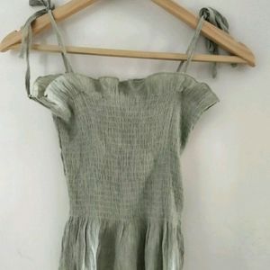 Olive Green Beautiful Ribbed Top