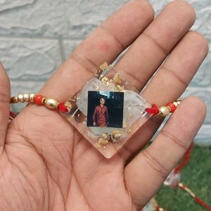 Customized Resin rakhi With Picture