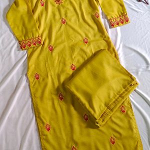 Beautiful Mustard KurtibPalazzo Set