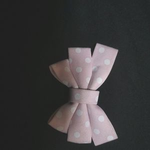 beautiful small pink hair pin bow style