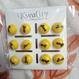 Cute fancy studs for girls and women trendy Yellow