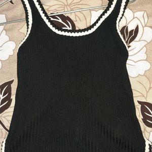 Ribbed Black Tank Top