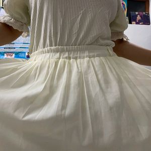 White Silky Skirt