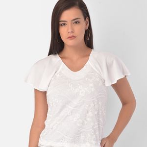 White Sequence Top