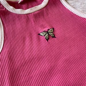 Only Pink Crop Top