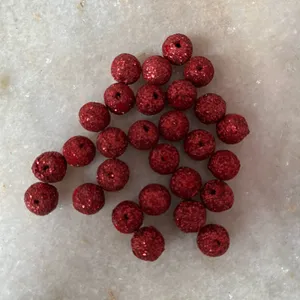 More Than 200 Red Glitter Pearls