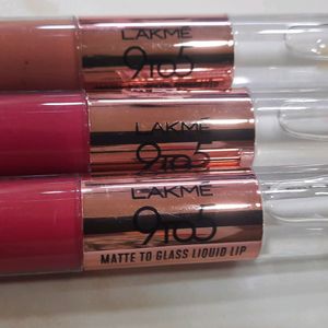 Combo Of Three Lakme Lipsticks