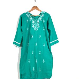 Green Embroided Kurta(Women’s)