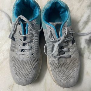 Grey Blue Colour Sports Shoes Good Condition