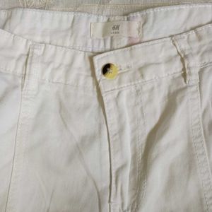 H&M White Cargo Pants