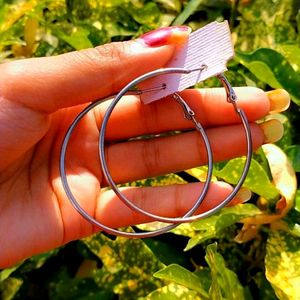 Silver Hoops