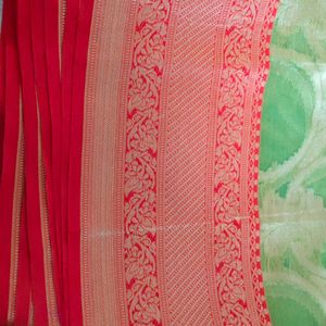 Pista Green Saree