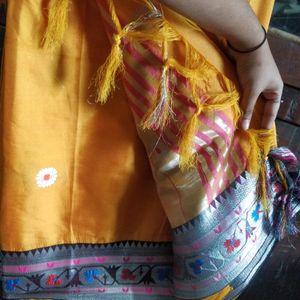 Yellow Paithni Saree With Blouse