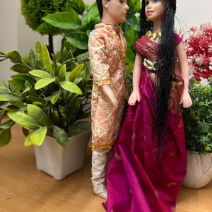 Couple Doll With Saree Punjabi