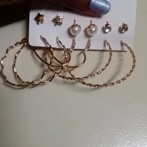 Earrings And Studs Combo Of 6pairs.