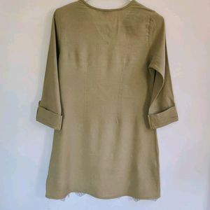 Embroidered Sage Green Tunic