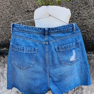 High Waist Denim Short For Women