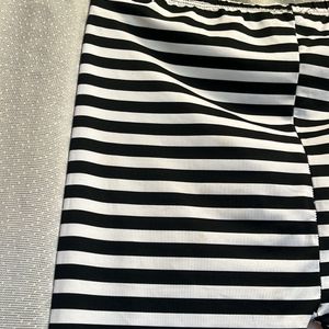 Striped Black And White Leggings