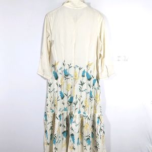 Off White Floral Print Dress (Women's)