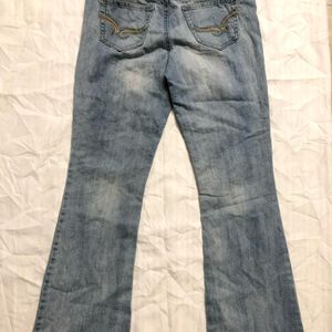 Blue bootcut jeans