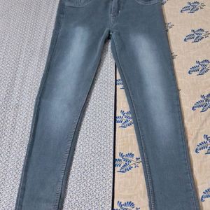 A High Waist Grey Jeans