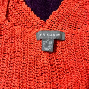 Orange Crotchet Tank Top