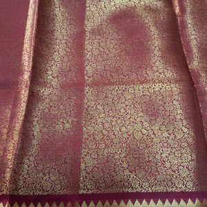 Kanjeevaram Rani Pink blouse 80 Cm