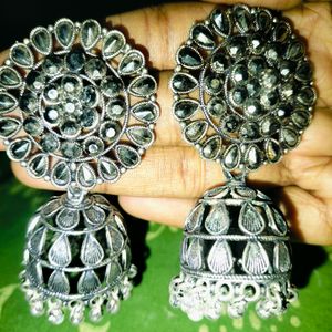 Latest Designer Jhumki Silver Earing