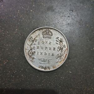 1904 One Rupee Silver Coin