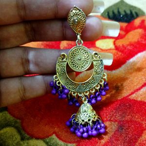 Purple Jhumka