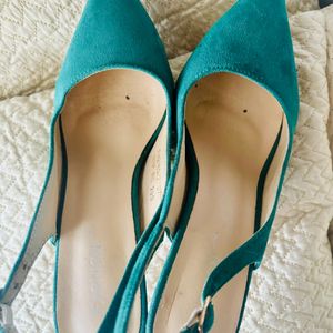 Perfect Green Pencil Heel Slingbacks