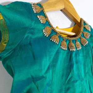 Green & Yellow Ethnic Skirt ( Girls Clothing)