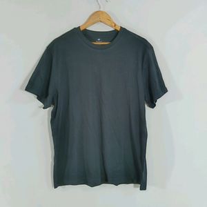 Black Plain Casual T-shirt (Men)